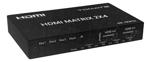 Hdmi Matrix 2x4 Tomate Mhd-214 | Parcelamento sem juros