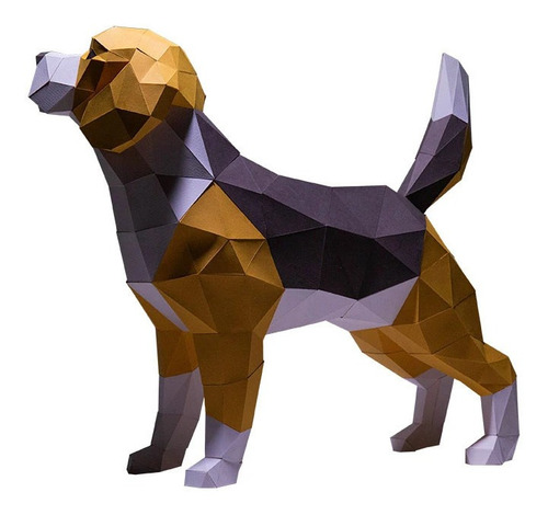 Imagen 3 de 4 de Beagle Papercraft 3d Papiroflexia Pdf Digital