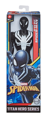 Spiderman Web Warriors Figura 30 Cm Black Suit Negro Hasbro
