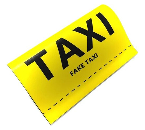 Adhesivo Exterior De Vinilo Amarillo Para Coche, Falso Taxi