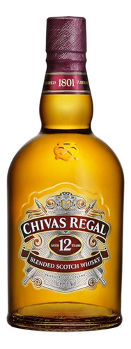 Caja De 12 Whisky Chivas Regal Blend 12 Años 750 Ml