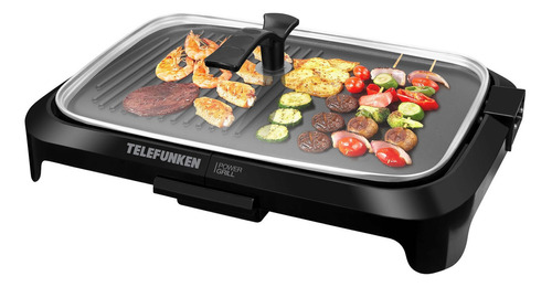 Parrilla Eléctrica Con Tapa Telefunken Power Grill