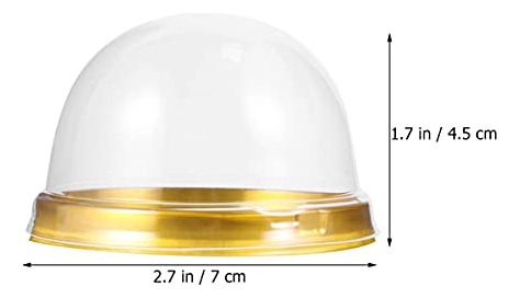 Caja Con Forma De Cúpula Transparente Nuobesty, 50 Unidades,