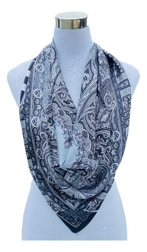 Pañuelo Mujer Tipo Seda Silk Feeling 90x90 Diseño Pasley