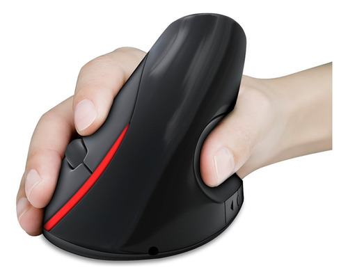 Mouse Gamer Vertical Ergonômico Led 6 Botões Óptico Cor Preto
