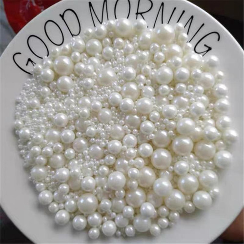 Imagen 1 de 6 de Mix Perlas Blancas Comestibles Sprinkles 50gr Reposteria