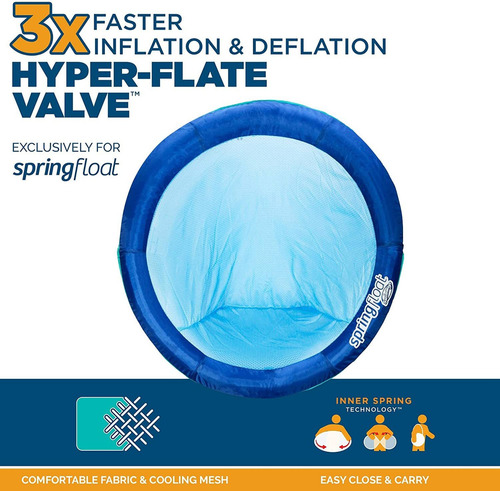 Sillón De Piscina Spring Float Papasan Con Válvula Hy...