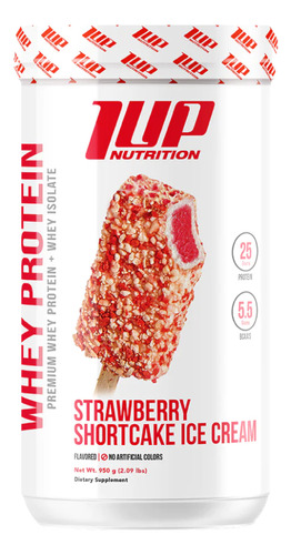 Whey Protein 2lbs - 1up Sabor Strawberry Shortcake Ice Cream