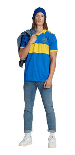Imagen 3 de 5 de Camiseta adidas Local Boca Juniors 22/23 Hombre Blue/yellow