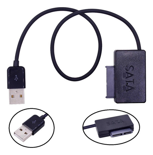 Cotchear Usb 2.0 A Sata 7+6 13pin Adaptador Cable Convertido