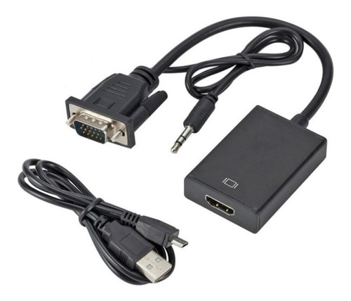 Imagen 1 de 1 de Convertidor De Vga A Hdmi Con Sonido Plug And Play