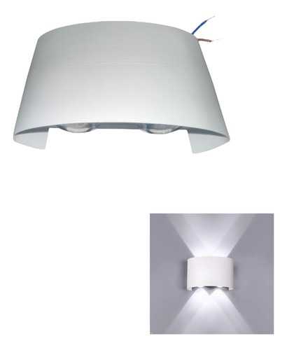 Aplique Led Ovalado Decorativo Luz Calida 4 Luces