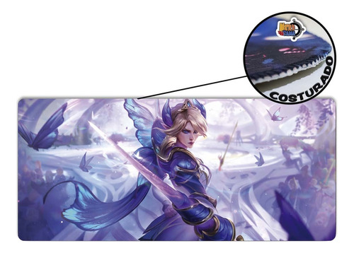 Mouse Pad Gamer League Of Legends 90x40cm Lol Fiora Mod3