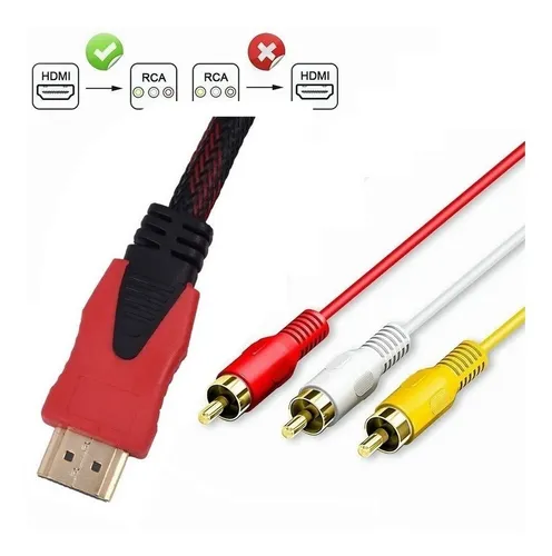 Adaptador de cable hdmi macho a 3 rca de audio de vídeo av sale