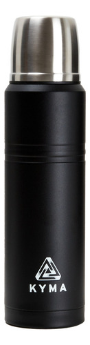 Termo Kyma 1 litro Pico Cebador Matero Acero Inox Conserva 24 Hs Color Negro