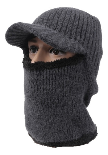 Gorro De Pasamontañas De Punto De Invierno Para Hombre Con V