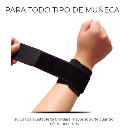 Muñequera Elástica Gym Con Correa De Soporte Para Entrenos
