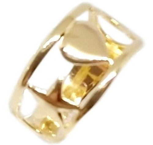 Anillo Oro 18k Laminado Infantil Luna Estrella Corazon Nena