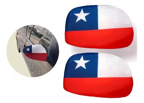 Pack X2 Cubre Retrovisor Bandera Chilena Cubre Espejo Chile 