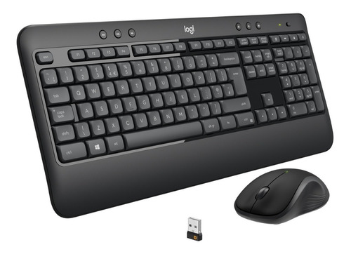 Kit Teclado Y Mouse Logitech Mk540 Grafito Color del mouse Negro Color del teclado Negro