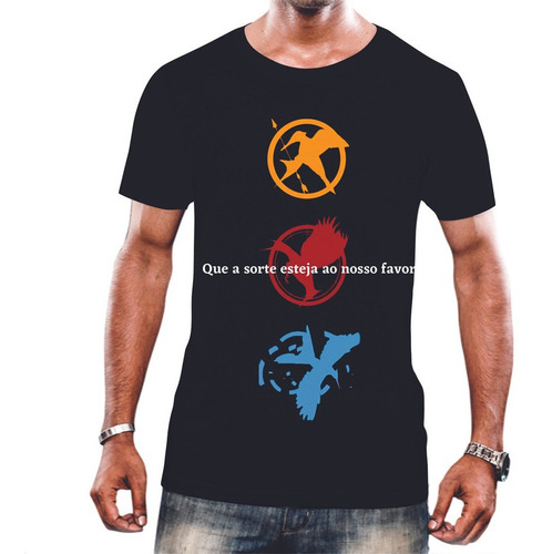 Camiseta Camisa Unissex Jogos Vorazes Katniss Peeta Games 5