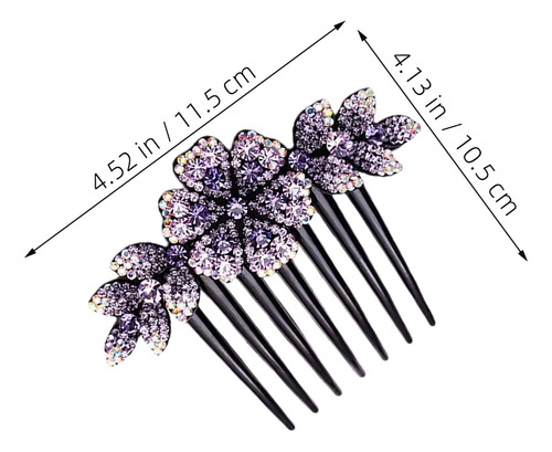 2 Peines Laterales Para El Cabello: Peines De Flores Con Dia