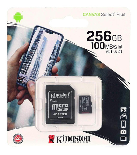 Tarjeta Memoria Flash Micro Sdxc Kingston Canvas 256gb C10 
