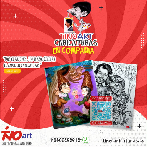 Regalo Único San Valentín Caricatura Personalizada En Pareja