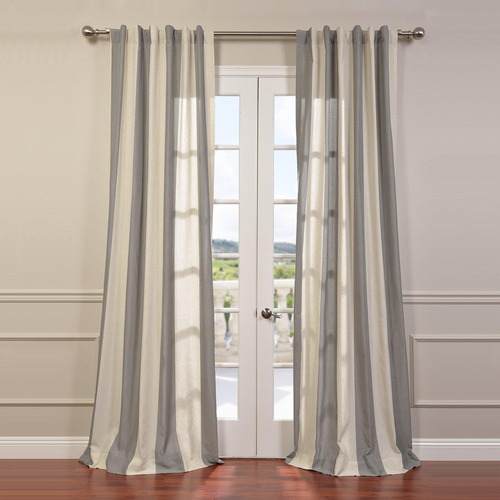 Hpd Half Price Drapes Fhlch-ylcortina A Rayas De Mezcla De L