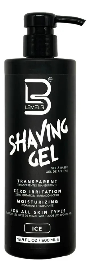 L3vel3 Gel Ice Transparente 500ml Gel Para Afeitado Barberia