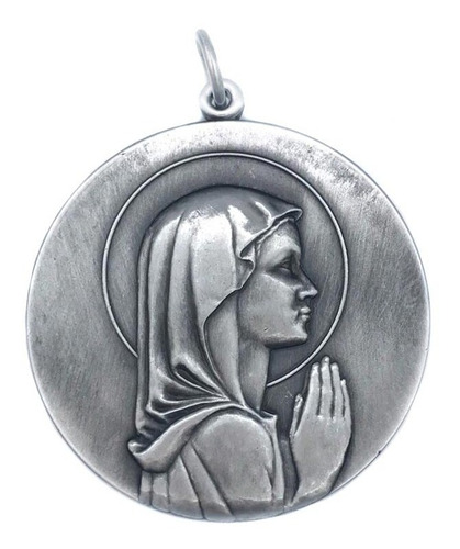 Dije Medalla Cunero Virgen Niña De Aluminio, 6cm.