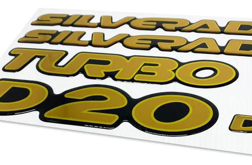 Kit Faixas Adesivos Silverado D20 Chevrolet Resinados 2000