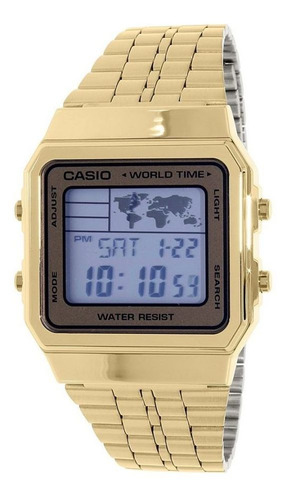 Reloj Para Unisex Casio A_500wga_9 Dorado