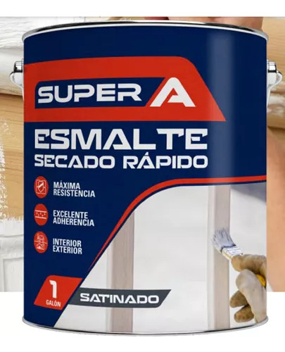 Esmalte Ind Secado Rapido Satinado Blanco 04 Galones Super A