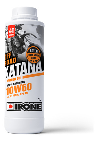 Aceite Sintético Moto Ipone Katana Off Road 10w60 1lts