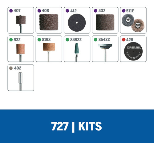Kit De Lijado Dremel 31 Accesorios Para Madera - 727