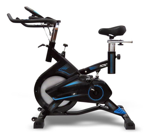 Imagem 1 de 2 de Bicicleta ergométrica Acte Sports Pro E17 para spinning preta e azul
