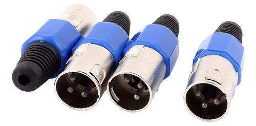 4 Pcs Male 3p Xlr Connectors For Microphone Mic Cable