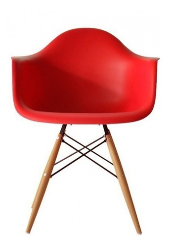 Silla Eames Daw Rojo Clasica Diseño Brazos / Kubus