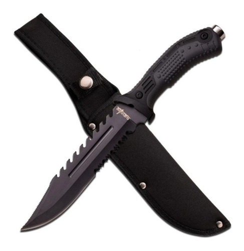 Cuchillo Táctico Supervivencia Liso Sierra Funda Survivor