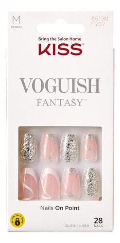 Kiss Uñas Postizas Voguish Fantasy Nails Diy- Fashspiration Color Nude Decoradas