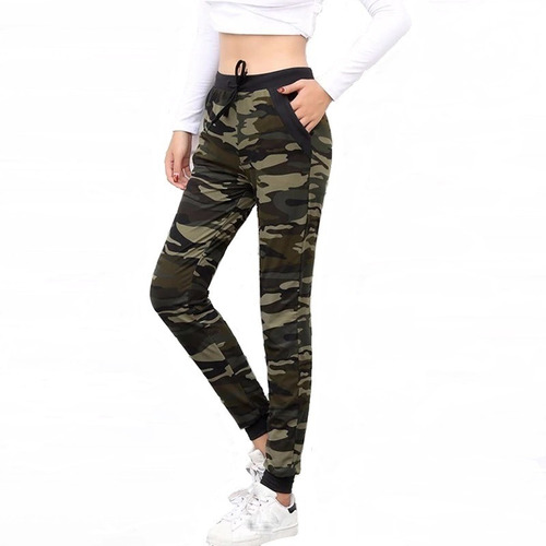 Sudadera Para Mujer, Joggers, Tipo Camuflado, Con Bolsillo 