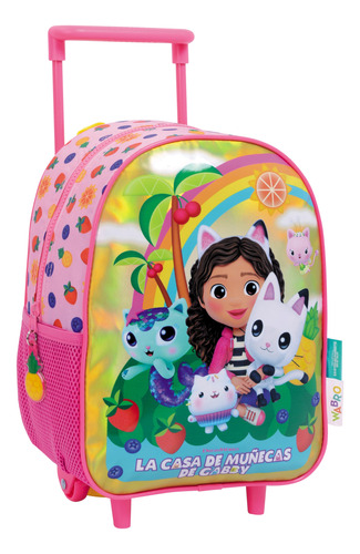 Mochila Con Carro Jardín 12' Gabby's Dollhouse Rainbow 11573