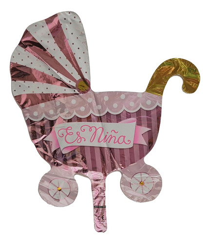 Globos Metalicos Baby Shower Carriola 10 Piezas Aire 35 Cm 