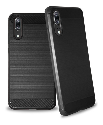 Funda Case Tpu Carbón Para Huawei P20 Eml-l29 Color Negro