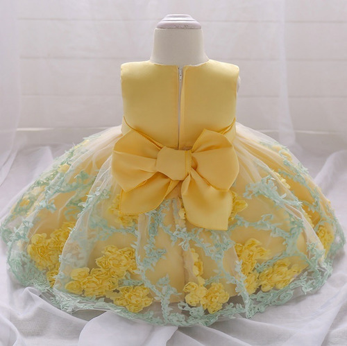 Vestido Festa Infantil Bebê Jardim Encantado Luxo Batizado