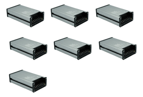 Paq 7pzs Eliminador Voltaje Cd12v 200w Impermeable Wel-007