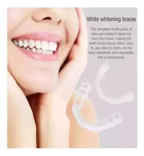 Sorriso Dentes Falsos Folheados W En La Parte Superior/infer