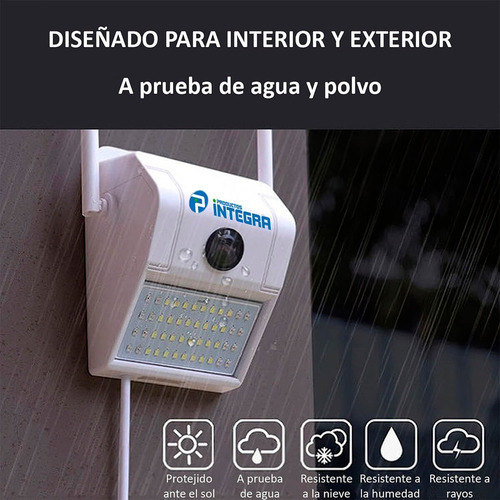Reflector Camara Ip Wifi Exterior 180° Movimiento Alarma P2p