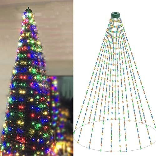 Luces De Árbol De Navidad De 2metros 16 Líneas 400 Luces Led